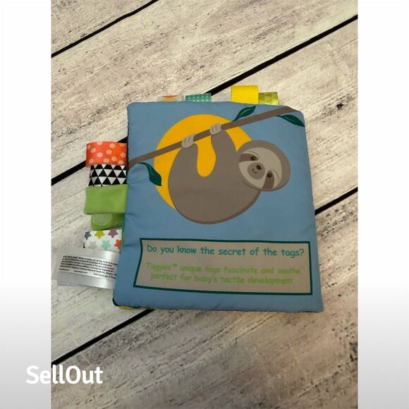 Mary Meyer Taggies Molasses Sloth Soft Book for Babies Sensory Educational - Picture 4 of 5